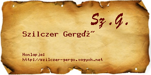 Szilczer Gergő névjegykártya