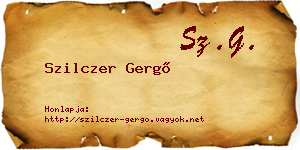 Szilczer Gergő névjegykártya
