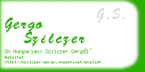 gergo szilczer business card
